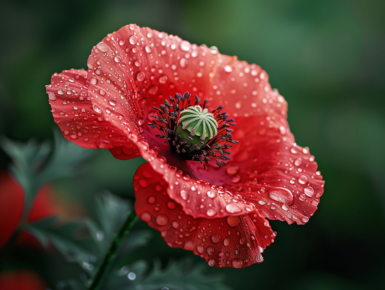 fleurs de coquelicot : jardin