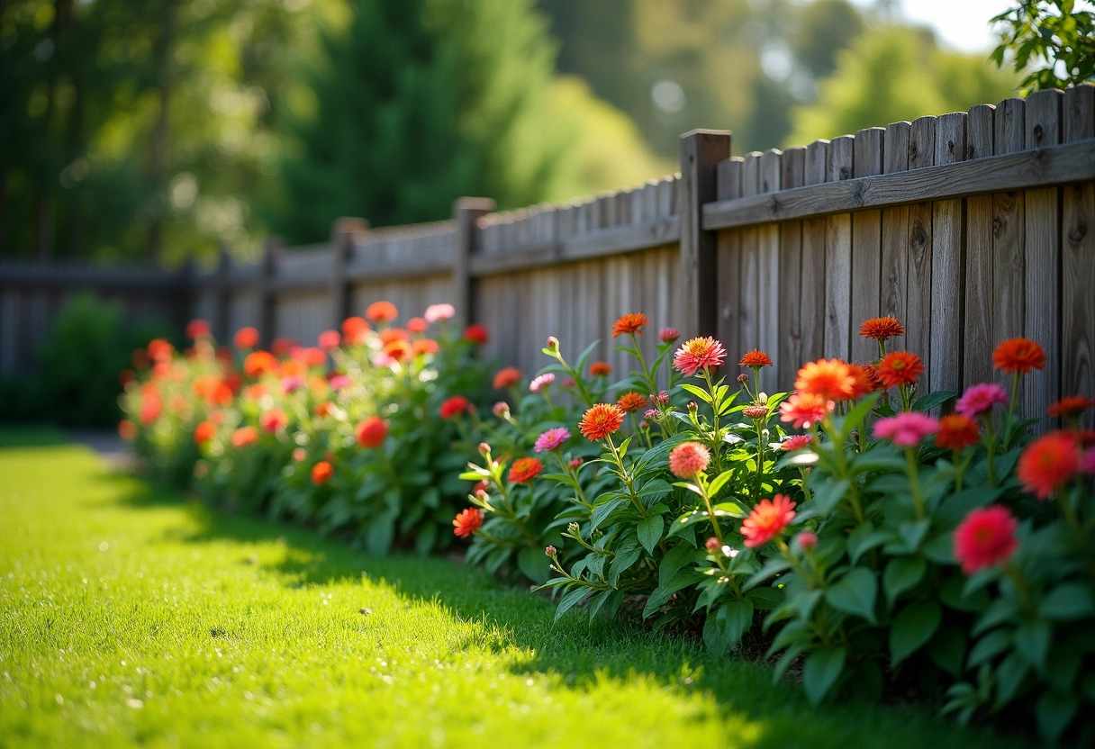 clôture de jardin en bois